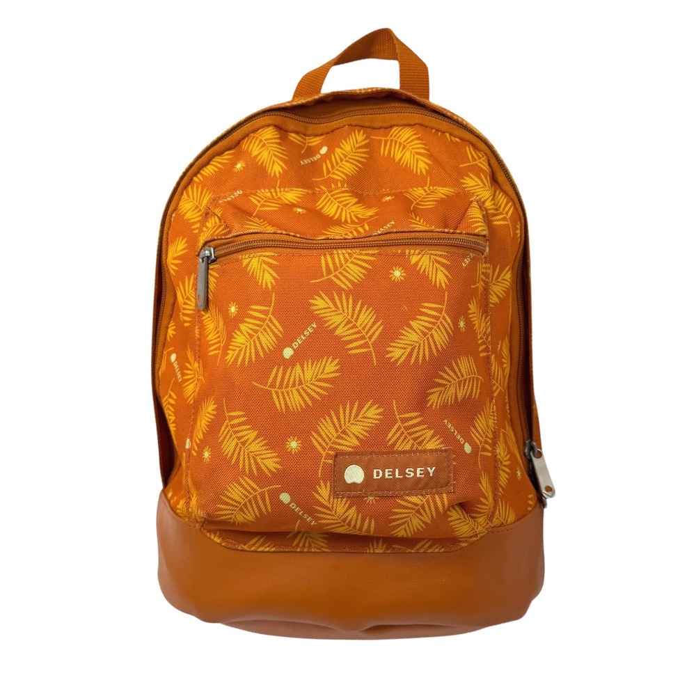 Delsay Paris Classic Backpack Tropical Palm Leaf Print Dayback School Casual